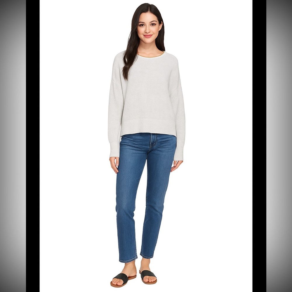 Margaret O'Leary Light Gray Crewneck Sweater